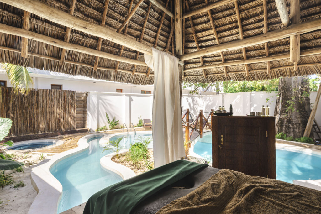 Swimming Pool and Women’s Spa Area at Tasneem Hotel Zanzibar