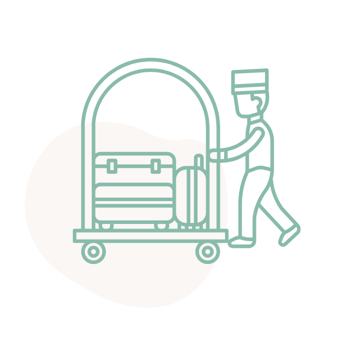Luggage delivery service at Tasneem Hotel Zanzibar, ensuring your bags are delivered to your room or the airpor